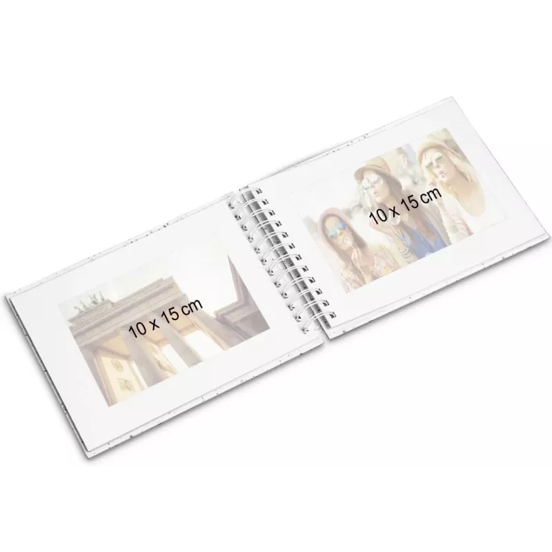 Álbum de fotografias Hama 00009847 branco 300 folhas 10 x 15 encadernação em espiral