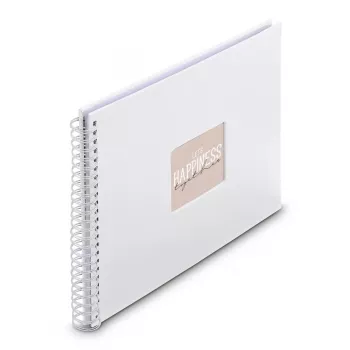 Álbum de fotografias Hama Fine Art branco 300 folhas 10 x 15 cm encadernação em espiral