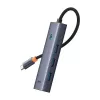 Hub Baseus 4in1 UltraJoy USB-C para USB 3.0 cinzento cabo