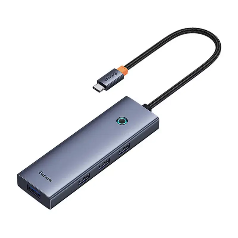 Hub Baseus 4in1 UltraJoy USB-C para USB 3.0 cinzento cabo