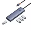 Hub Baseus 4in1 UltraJoy USB-C para USB 3.0 cinzento cabo