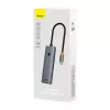 Hub Baseus 4in1 UltraJoy USB-C para USB 3.0 cinzento cabo