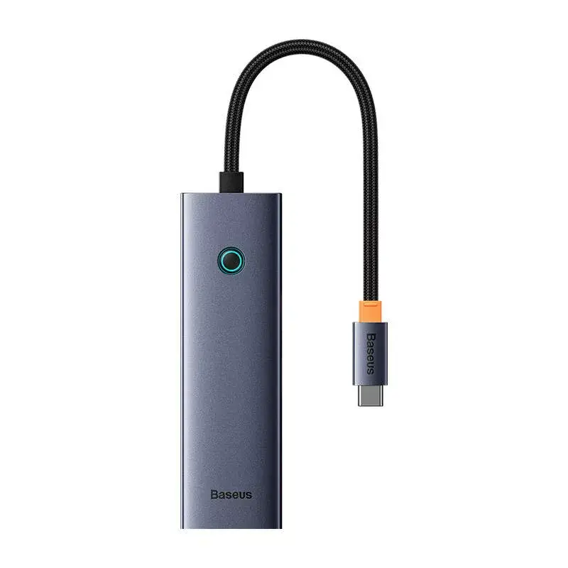 Hub Baseus 4in1 UltraJoy USB-C para USB 3.0 cinzento cabo