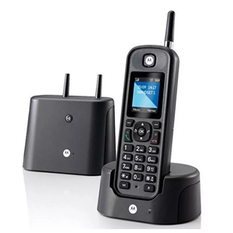 Telefone DECT Motorola O201 identificação de chamadas preto telefone sem fios
