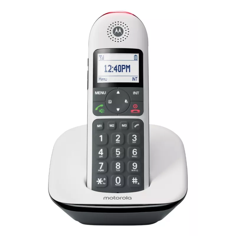 Motorola CD5001 telefone sem fios DECT com teclas grandes, branco