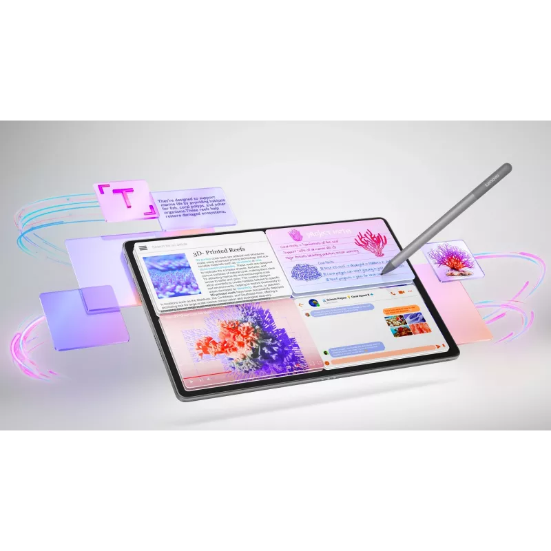 Lenovo Idea Tab Plus ZAG70201SE tablet, 12,1 polegadas (30,7 cm) IPS, 8 GB RAM, 256 GB, Wi-Fi, Android 15, com caneta, cinzento