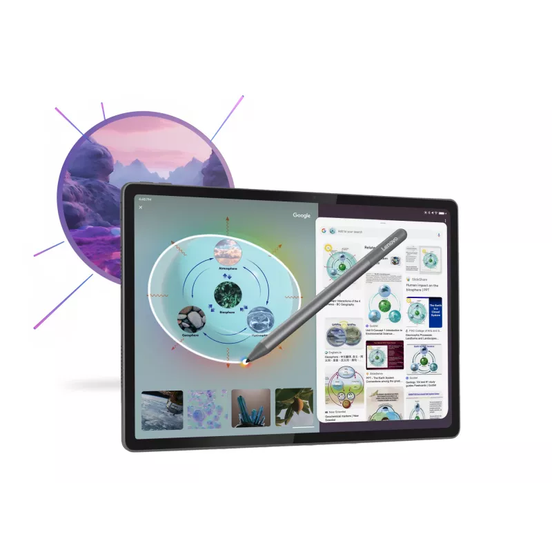 Lenovo Idea Tab Plus ZAG70201SE tablet, 12,1 polegadas (30,7 cm) IPS, 8 GB RAM, 256 GB, Wi-Fi, Android 15, com caneta, cinzento