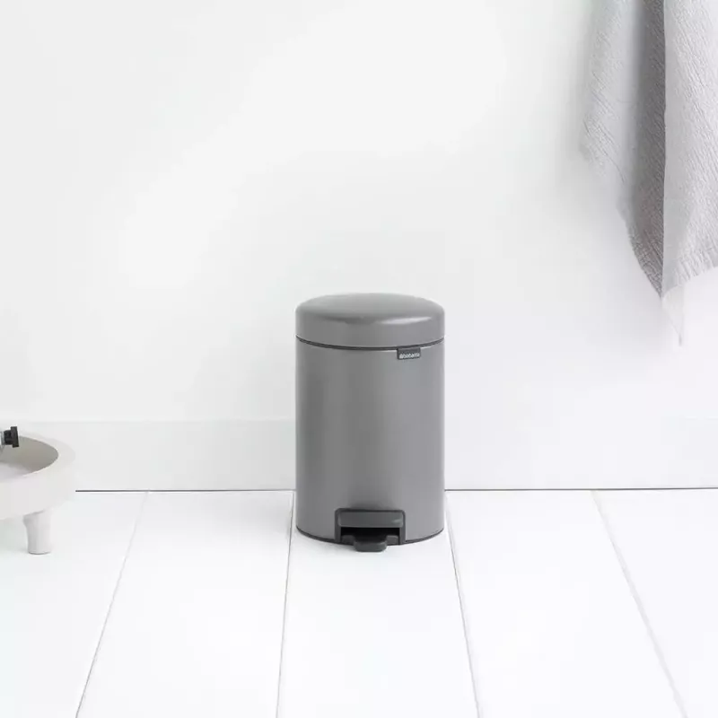 Balde do lixo Brabantia 113246 3 L redondo platina