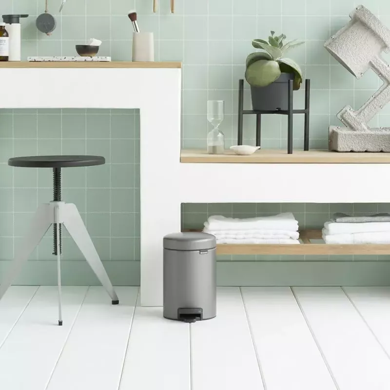 Balde do lixo Brabantia 113246 3 L redondo platina