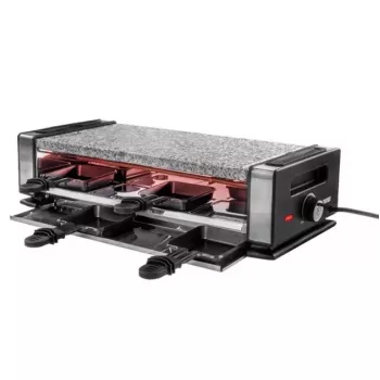 Grelhador de raclette Unold Delice Basic 1200 W 8 pessoas preto aço inoxidável