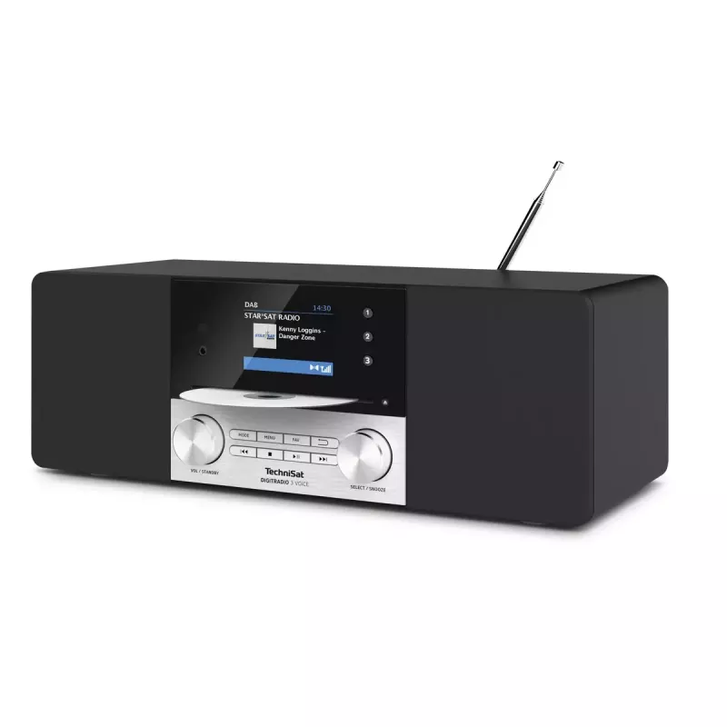 Rádio digital TechniSat DIGITRADIO 3 VOICE preto prateado