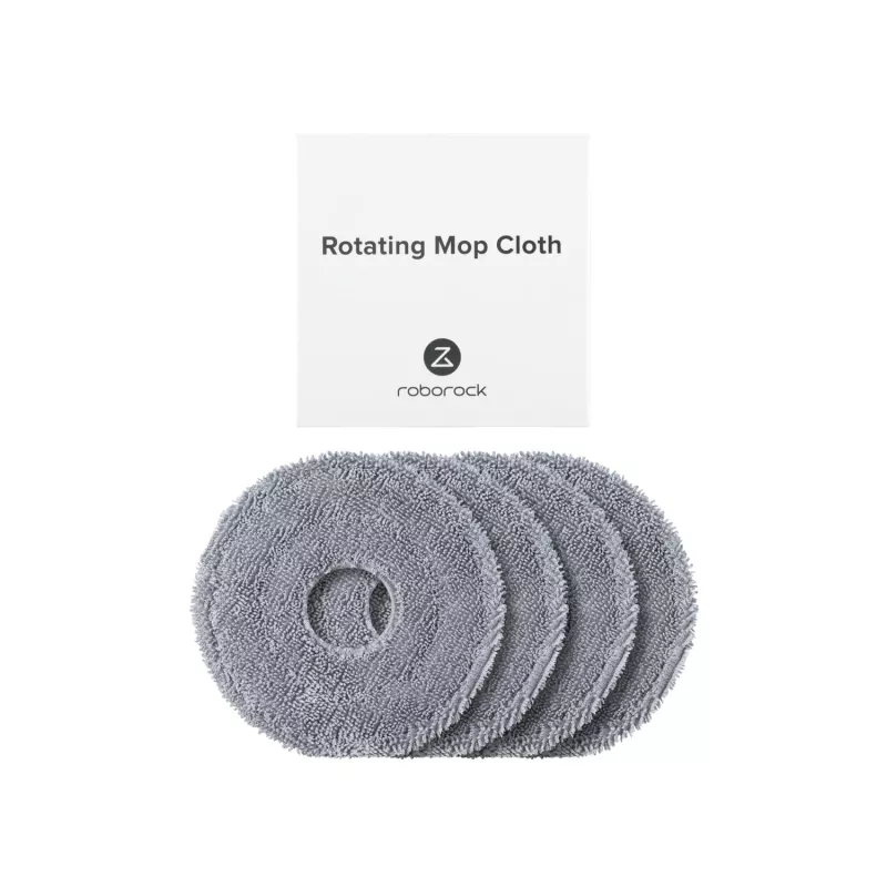 Pano de limpeza para robô aspirador Xiaomi Roborock cinzento pack de 4