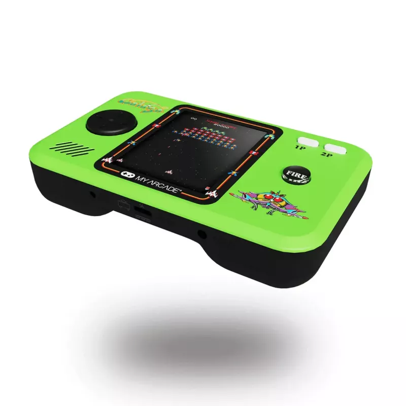Consola de jogos portátil sem marca My Arcade GALAGA Pocket Player Pro — ecrã de 6,98 cm (2,75 polegadas), D-Pad, 3,5 mm, USB/pilha AA