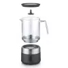 Espumador de leite Graef MS802 automático — 600 W, jarro de vidro, aço inoxidável e preto
