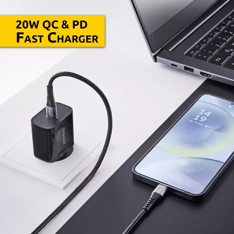 Fonte de alimentação Intenso W20C 20W USB-C preto