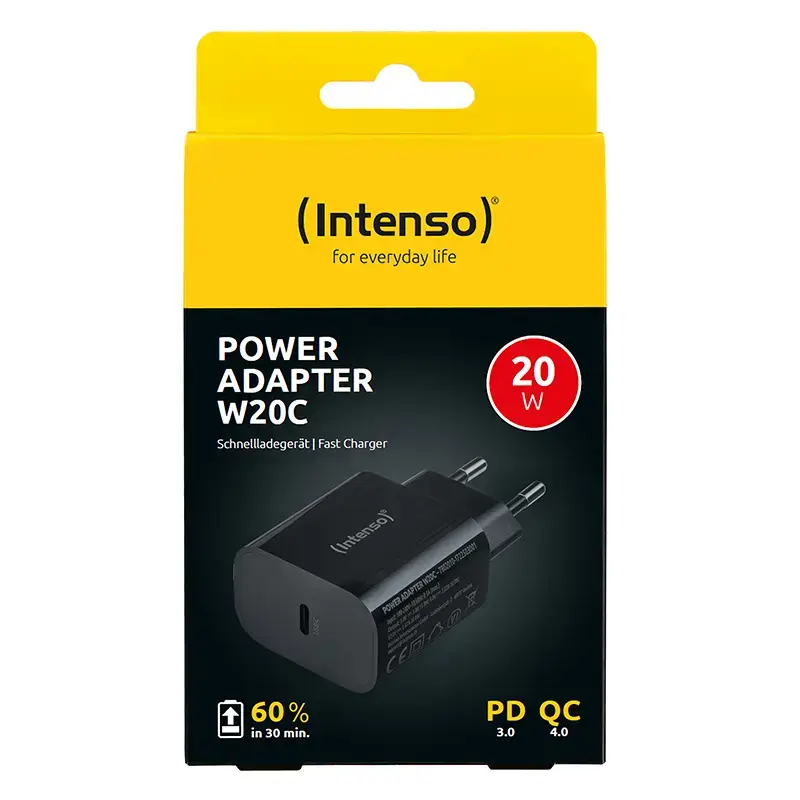 Fonte de alimentação Intenso W20C 20W USB-C preto