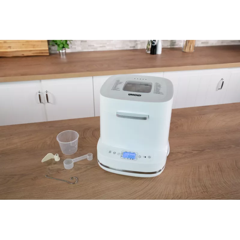 Máquina de fazer pão Unold Esge Backmeister Bernd 68120 — 550 W, peso máx. do pão 1 kg, branco, caixa de plástico