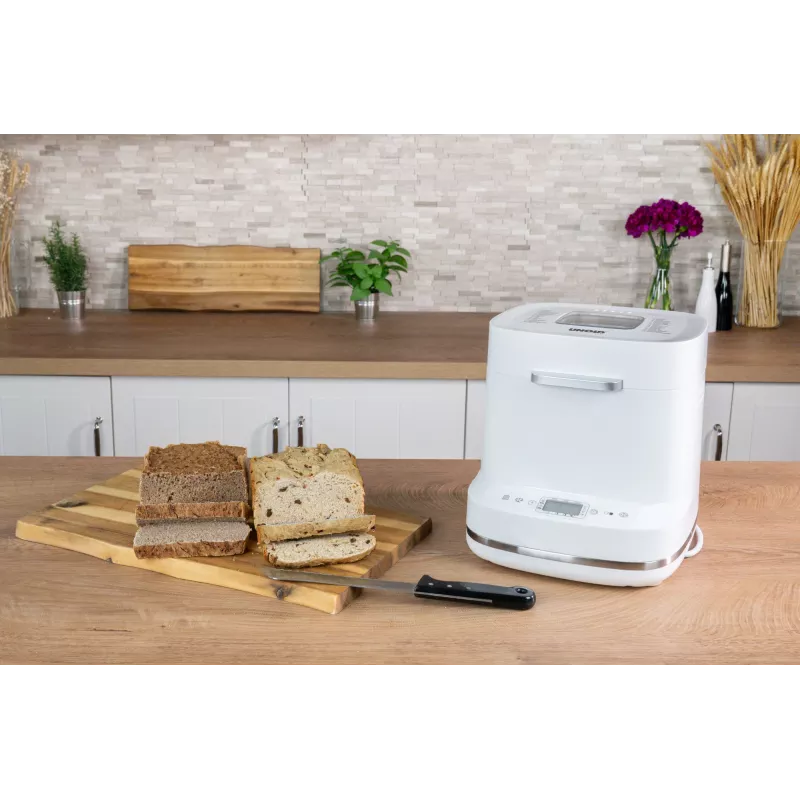 Máquina de fazer pão Unold Esge Backmeister Bernd 68120 — 550 W, peso máx. do pão 1 kg, branco, caixa de plástico