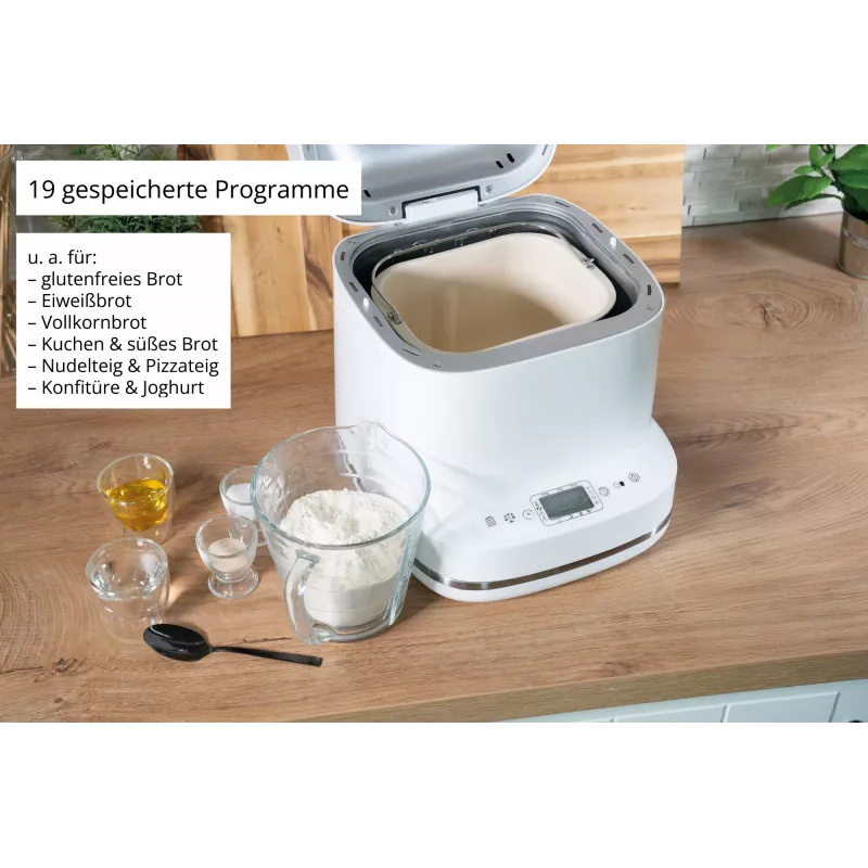 Máquina de fazer pão Unold Esge Backmeister Bernd 68120 — 550 W, peso máx. do pão 1 kg, branco, caixa de plástico