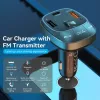 Vention FFLB0 carregador de automóvel com transmissor FM, Bluetooth 5.0, 3 portas USB (USB-C + 2× USB-A), 30 W PD, 30 W/18 W/5 W, preto