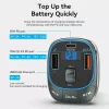 Vention FFLB0 carregador de automóvel com transmissor FM, Bluetooth 5.0, 3 portas USB (USB-C + 2× USB-A), 30 W PD, 30 W/18 W/5 W, preto