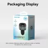 Vention FFLB0 carregador de automóvel com transmissor FM, Bluetooth 5.0, 3 portas USB (USB-C + 2× USB-A), 30 W PD, 30 W/18 W/5 W, preto