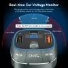 Vention FFLB0 carregador de automóvel com transmissor FM, Bluetooth 5.0, 3 portas USB (USB-C + 2× USB-A), 30 W PD, 30 W/18 W/5 W, preto