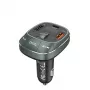 Carregador de automóvel Vention 3 portas USB (USB-C + 2× USB-A) 30W/18W/5W preto