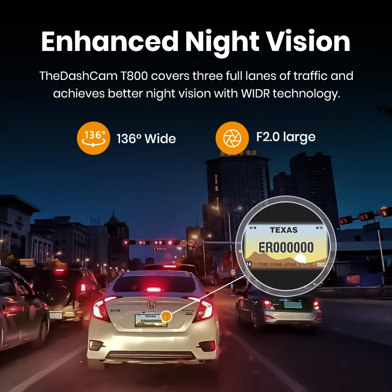 Imou T800 Dashcam 4K Ultra HD Wi-Fi DC preto