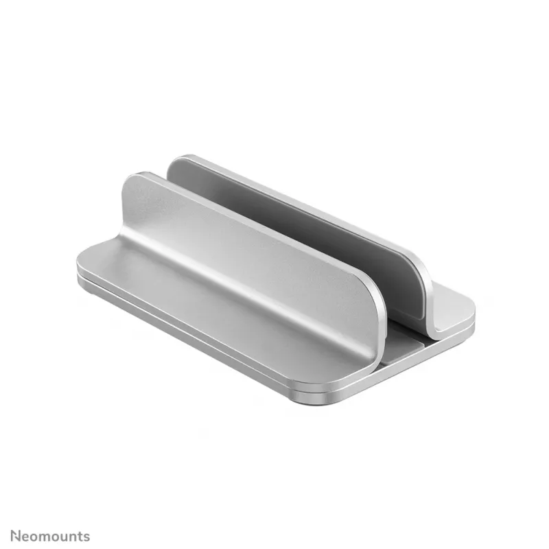 Neomounts NSLS300SILVER suporte vertical para portátil, 11–17 polegadas, máx. 5 kg, alumínio, ajuste de altura 42 mm, ajuste de largura 150 mm, ajuste de profundidade 92 mm, prateado