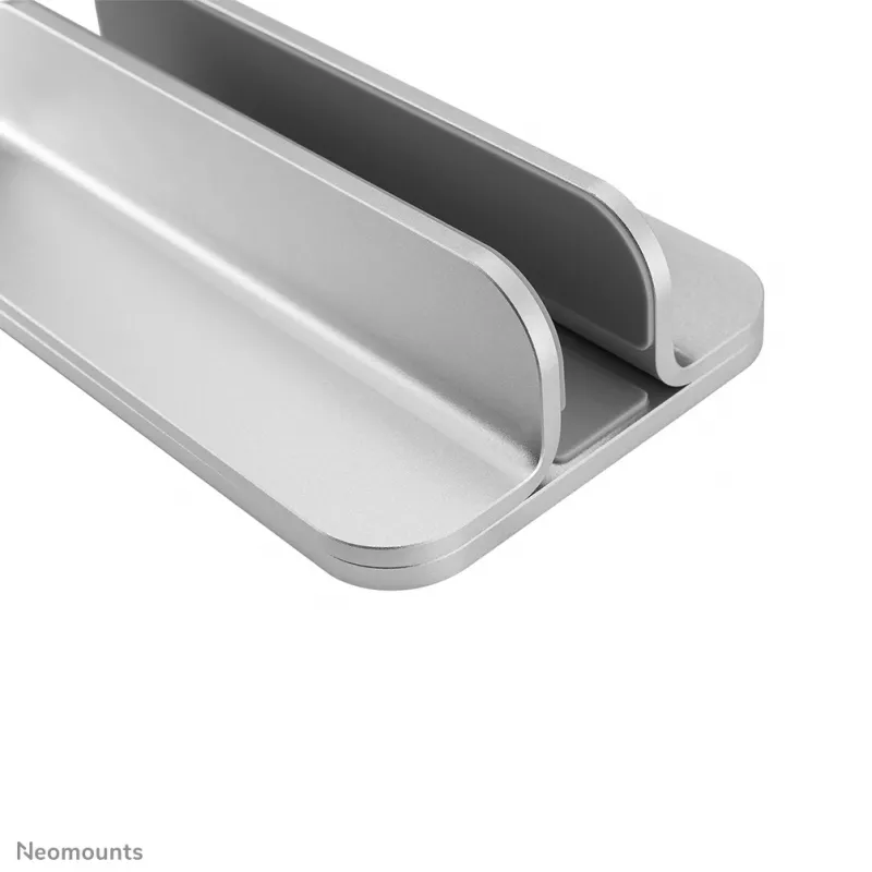 Neomounts NSLS300SILVER suporte vertical para portátil, 11–17 polegadas, máx. 5 kg, alumínio, ajuste de altura 42 mm, ajuste de largura 150 mm, ajuste de profundidade 92 mm, prateado