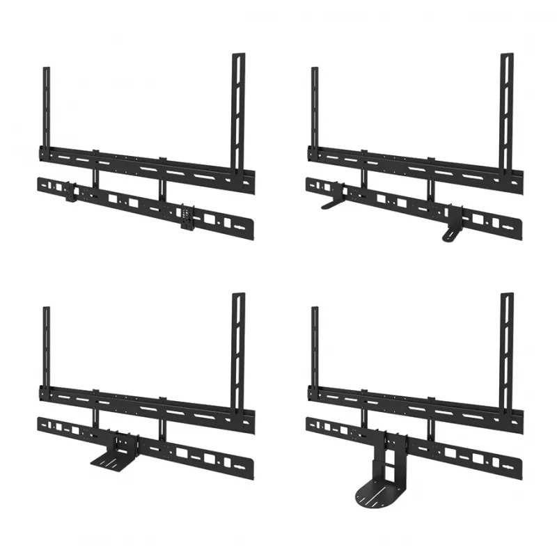 Suporte para videobar Neomounts AV30-500BL para ecrãs de 43–110 polegadas — VESA até 600×400, máx. 10 kg, largura 900 mm