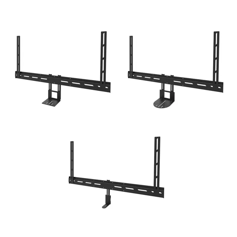 Suporte para videobar Neomounts AV30-500BL para ecrãs de 43–110 polegadas — VESA até 600×400, máx. 10 kg, largura 900 mm