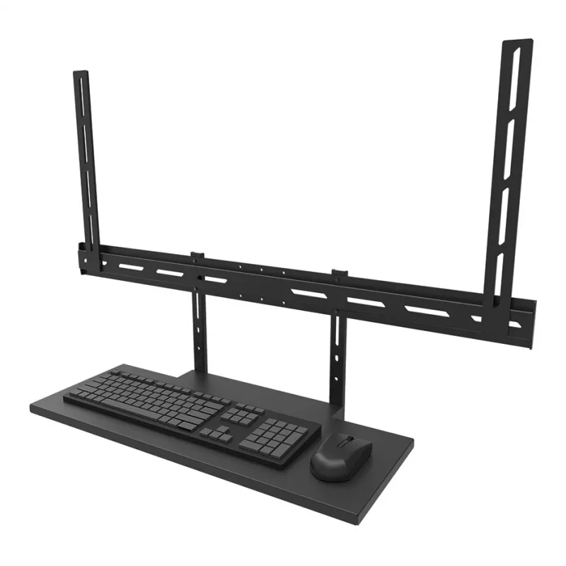 Kit de prateleira para teclado Neomounts AV40-500BL para ecrãs de 43–110 polegadas, VESA até 600x400, carga máx. 2,5 kg, 900×279×640 mm
