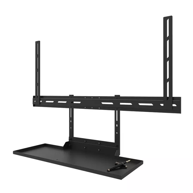 Kit de prateleira para teclado Neomounts AV40-500BL para ecrãs de 43–110 polegadas, VESA até 600x400, carga máx. 2,5 kg, 900×279×640 mm