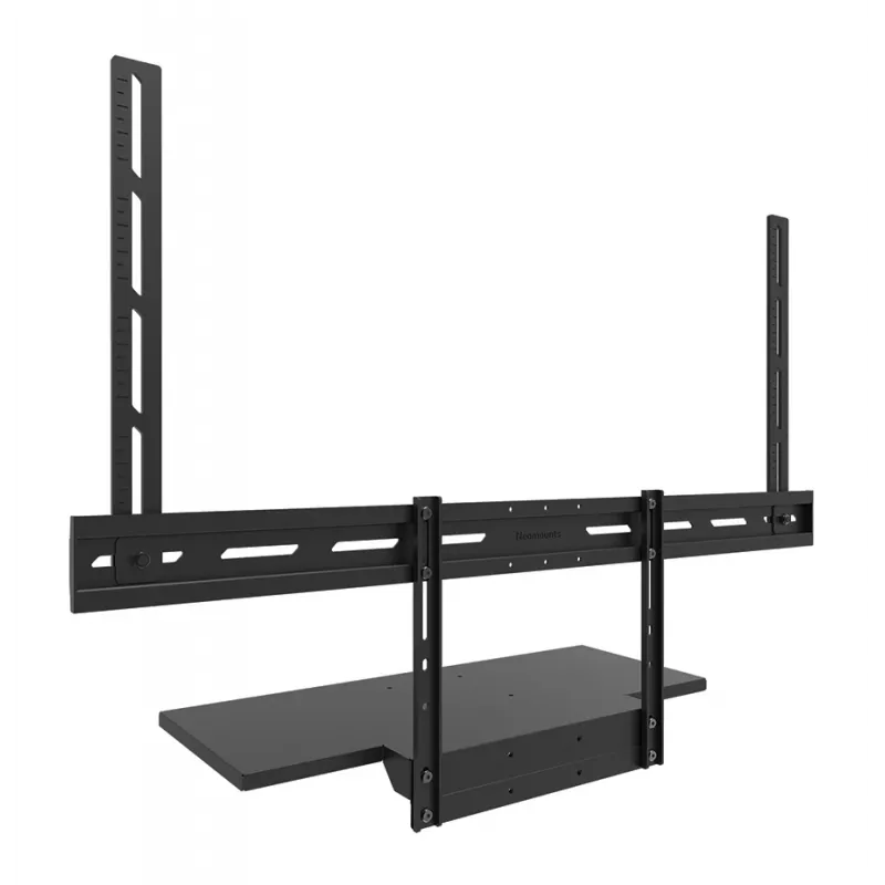 Kit de prateleira para teclado Neomounts AV40-500BL para ecrãs de 43–110 polegadas, VESA até 600x400, carga máx. 2,5 kg, 900×279×640 mm