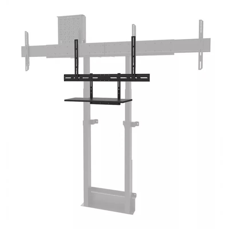 Kit de prateleira para teclado Neomounts AV40-500BL para ecrãs de 43–110 polegadas, VESA até 600x400, carga máx. 2,5 kg, 900×279×640 mm