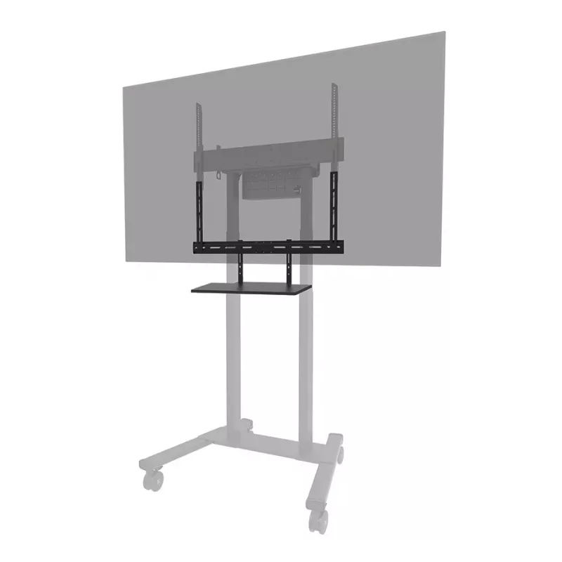 Kit de prateleira para teclado Neomounts AV40-500BL para ecrãs de 43–110 polegadas, VESA até 600x400, carga máx. 2,5 kg, 900×279×640 mm