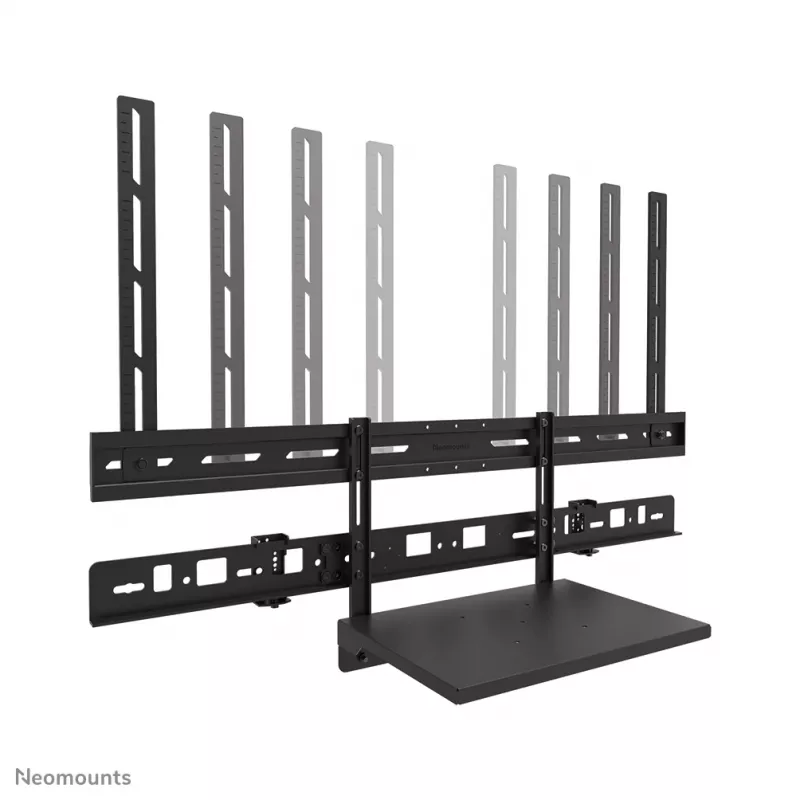 Kit de suporte para videobar e portátil Neomounts AV60-500BL para ecrãs de 43–110 polegadas, VESA até 600x400, carga máx. 8 kg, largura 900 mm