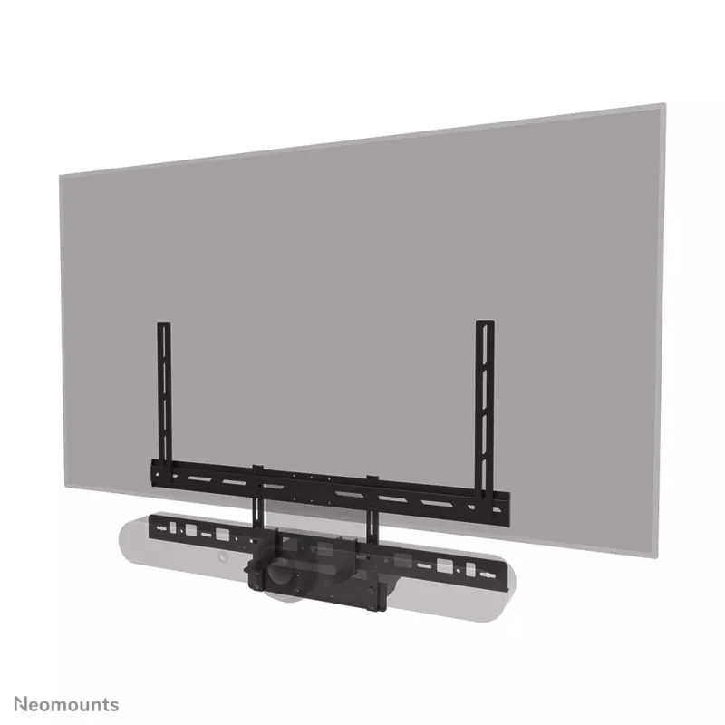 Kit de suporte para videobar e portátil Neomounts AV60-500BL para ecrãs de 43–110 polegadas, VESA até 600x400, carga máx. 8 kg, largura 900 mm