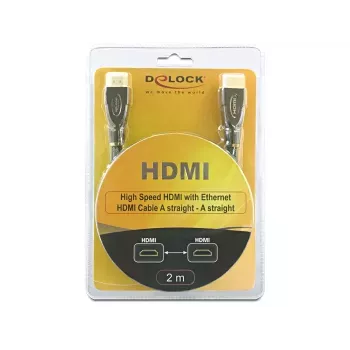 Cabo HDMI DeLOCK 2m AM/AM preto