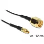 Cabo coaxial DeLOCK 88471 0,12 m MMCX SMA dourado preto