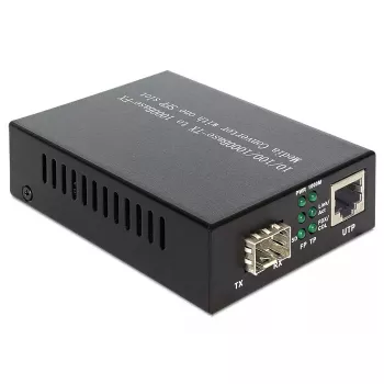 Conversor de media DeLOCK 1000Base-T para SFP 1000 Mbit/s preto
