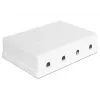 DeLOCK 86208 Caixa Keystone de superfície, 4 portas, branco