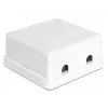 DeLOCK 86207 Caixa Keystone de superfície vazia, 2 portas, branco