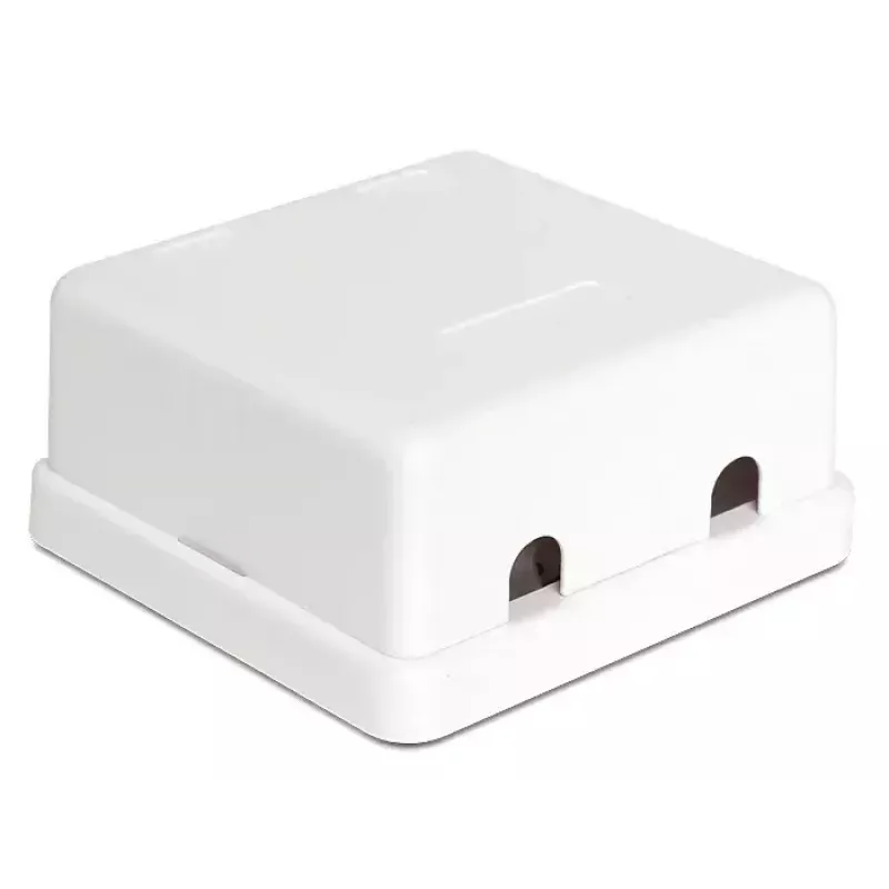 DeLOCK 86207 Caixa Keystone de superfície vazia, 2 portas, branco