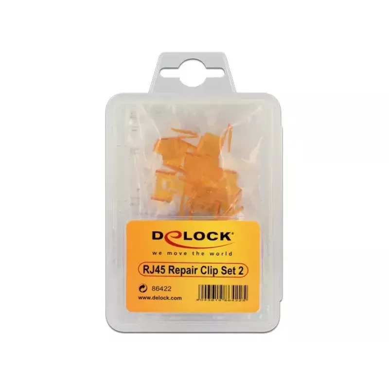 Clipe para cabos DeLOCK 86422 multicolor 40 unid.
