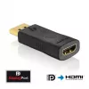 Cabo adaptador DisplayPort para HDMI Innovation IT PI150 – DP para HDMI, contactos dourados, preto