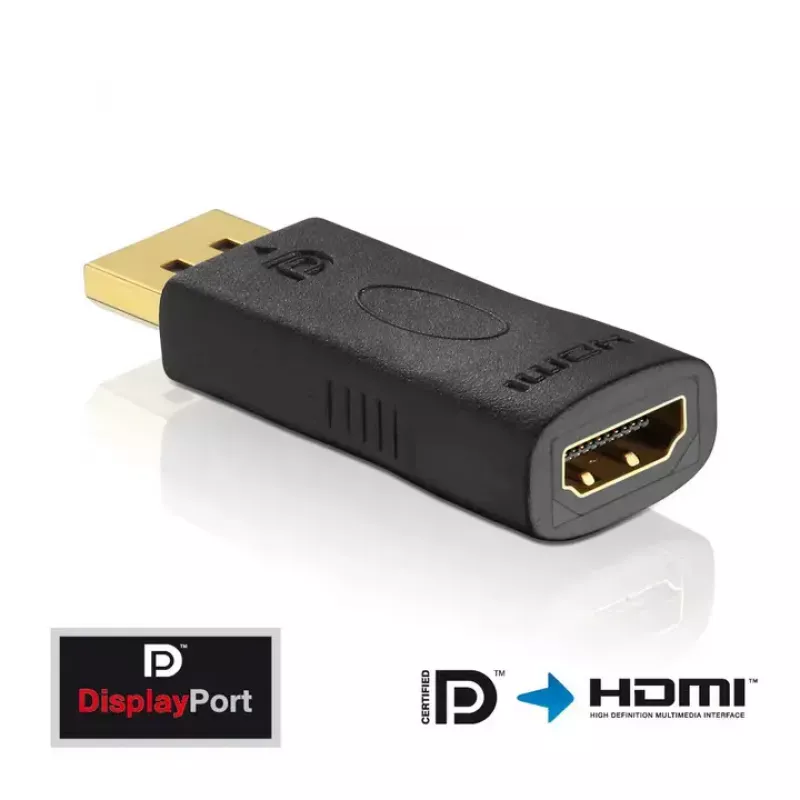 Cabo adaptador DisplayPort para HDMI Innovation IT PI150 – DP para HDMI, contactos dourados, preto