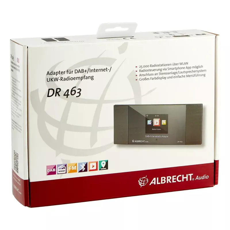 Albrecht DR 463 rádio digital portátil cinzento